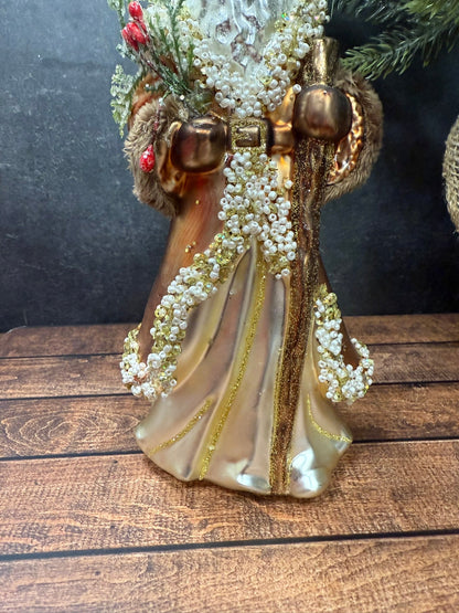 8" Mountain Santa Ornament Christmas Ornament