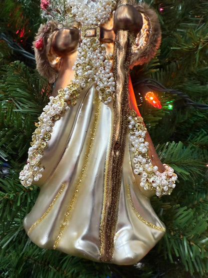 8" Mountain Santa Ornament Christmas Ornament