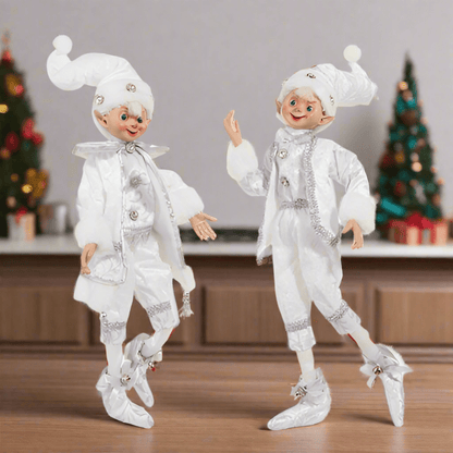 RAZ Imports 16" Posable Snowflake Elf - "Snowflake Soiree" Collectible Holiday Figurine - Nifty Decor & More