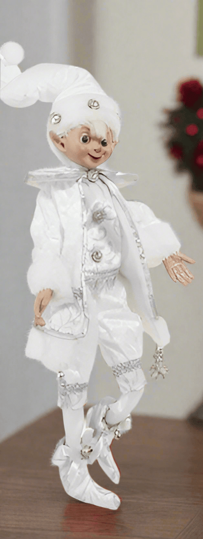 RAZ Imports 16" Posable Snowflake Elf - "Snowflake Soiree" Collectible Holiday Figurine - Nifty Decor & More