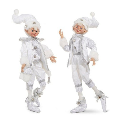 RAZ Imports 16" Posable Snowflake Elf - "Snowflake Soiree" Collectible Holiday Figurine - Nifty Decor & More