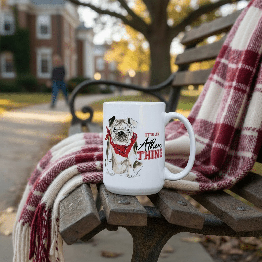 Red Bulldog Collegiate Ceramic Mug 14 Oz. - Nifty Decor & More