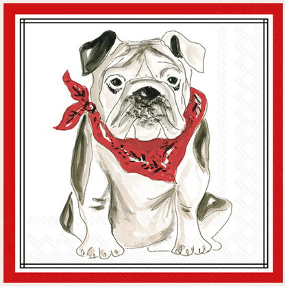 Red Bulldog Hometown Pride Cocktail Napkin (20ct) - Nifty Decor & More