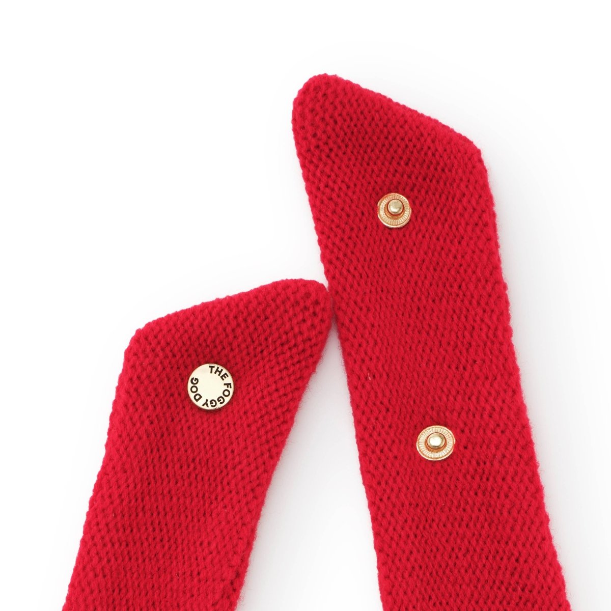 Red Cable Knit Dog Bandana - Nifty Decor & More