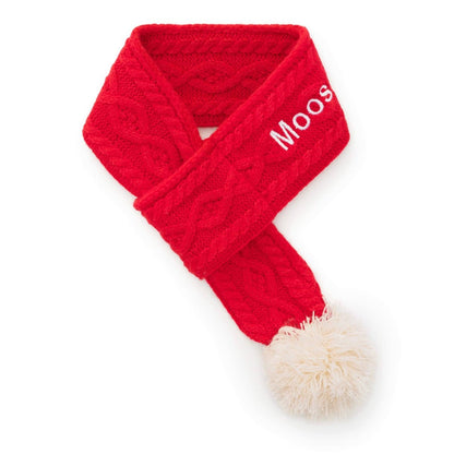 Red Cable Knit Dog Scarf - Nifty Decor & More