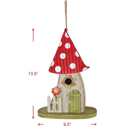 Red Mushroom Birdhouse - Nifty Decor & More