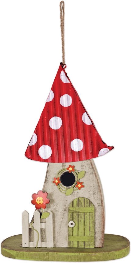 Red Mushroom Birdhouse - Nifty Decor & More