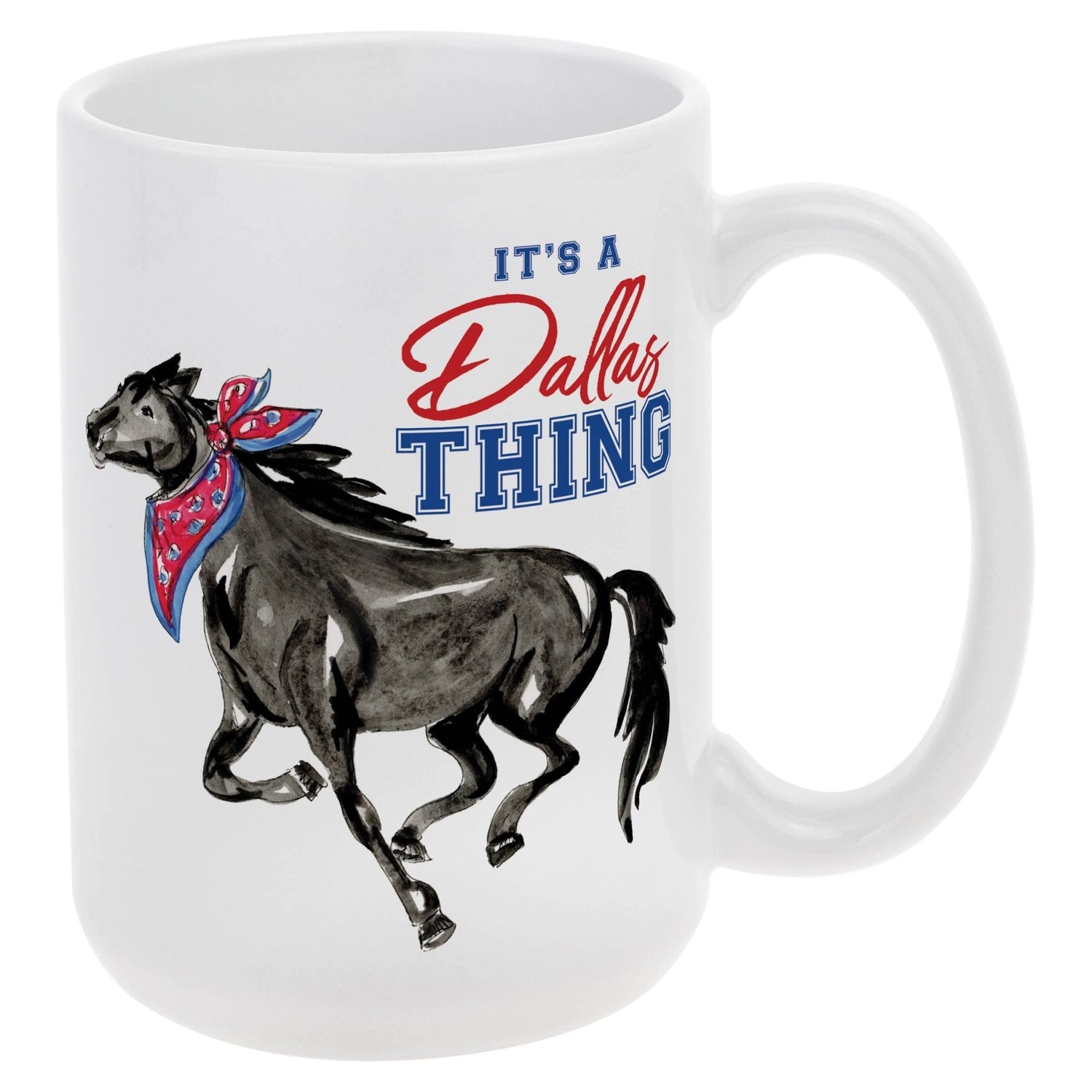 Red Mustang Collegiate Ceramic Mug 14 Oz. - Nifty Decor & More