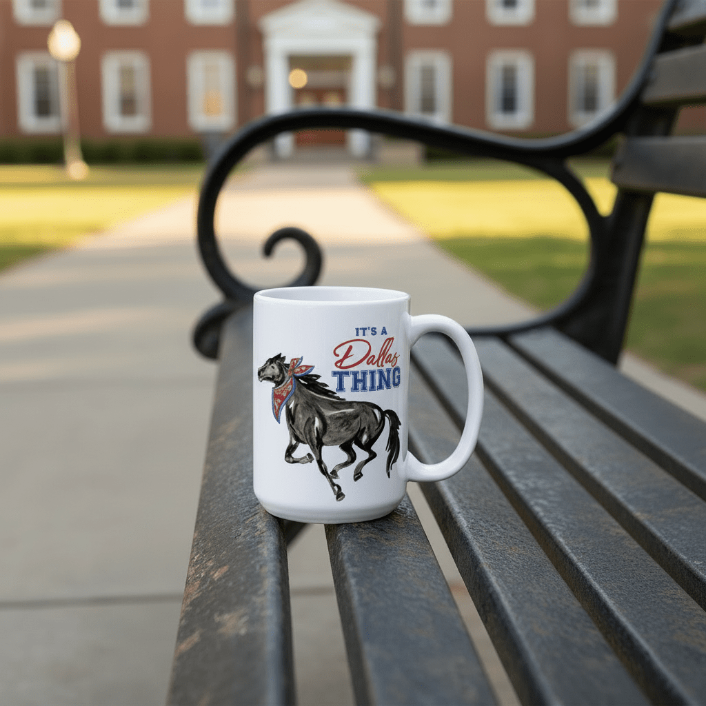 Red Mustang Collegiate Ceramic Mug 14 Oz. - Nifty Decor & More