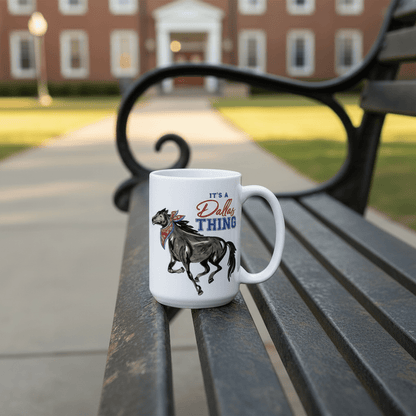 Red Mustang Collegiate Ceramic Mug 14 Oz. - Nifty Decor & More