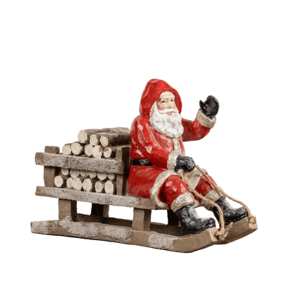 Red Sledding Santa - Nifty Decor & More