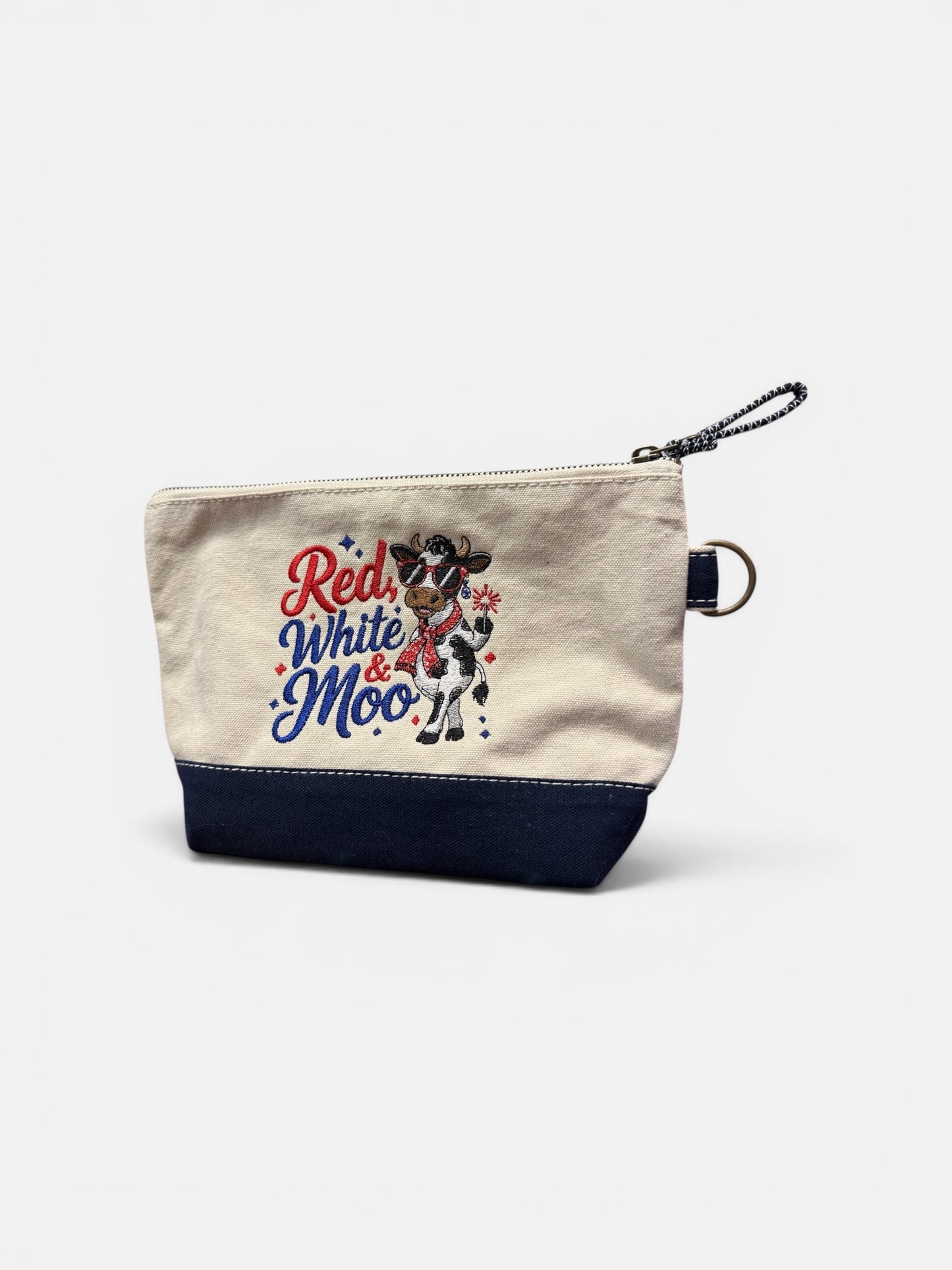 Red White & Moo Zip Top Pouch - Nifty Decor & More