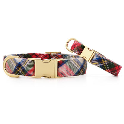Regent Plaid Flannel Holiday Dog Collar - Nifty Decor & More