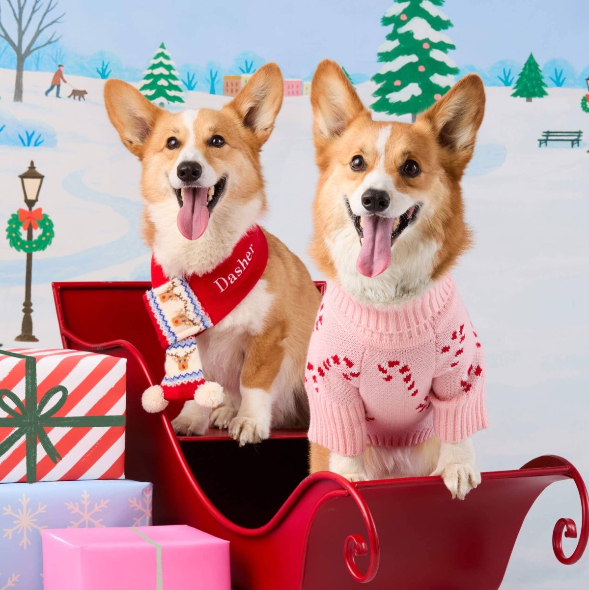 Reindeer Fair Isle Knit Dog Scarf - Nifty Decor & More