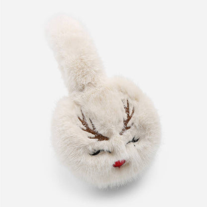 REINDEER Faux Fur Embroidered Earmuffs - Nifty Decor & More