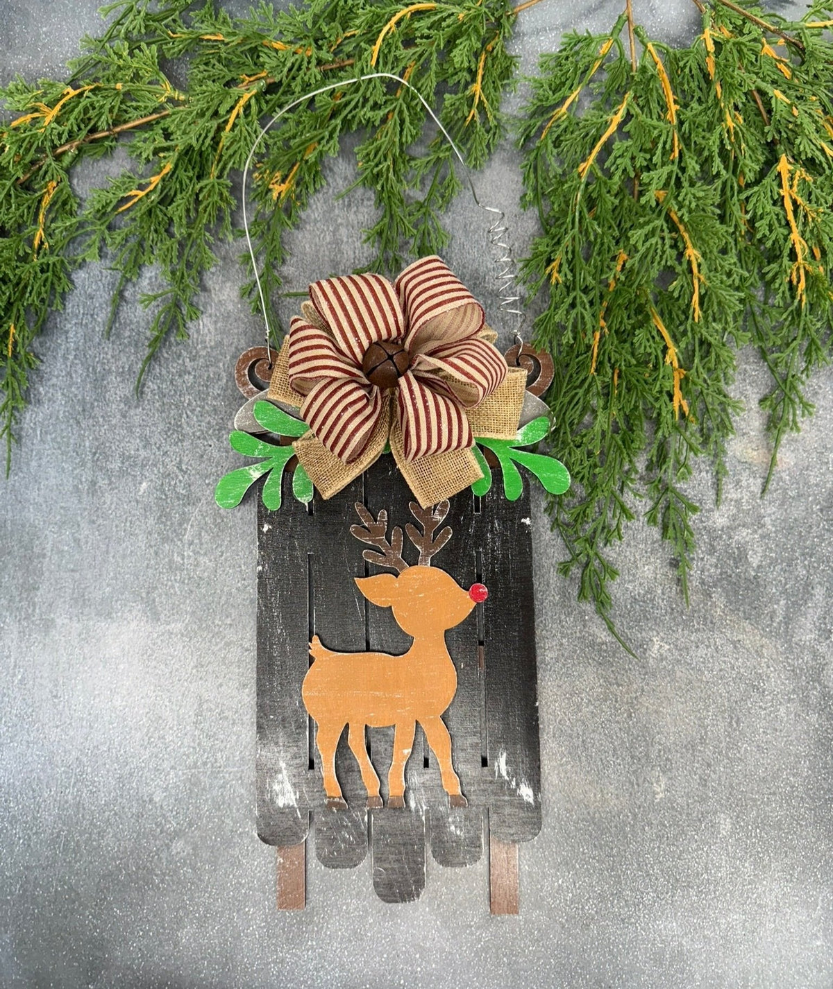 Reindeer Sled Hanger - Nifty Decor & More