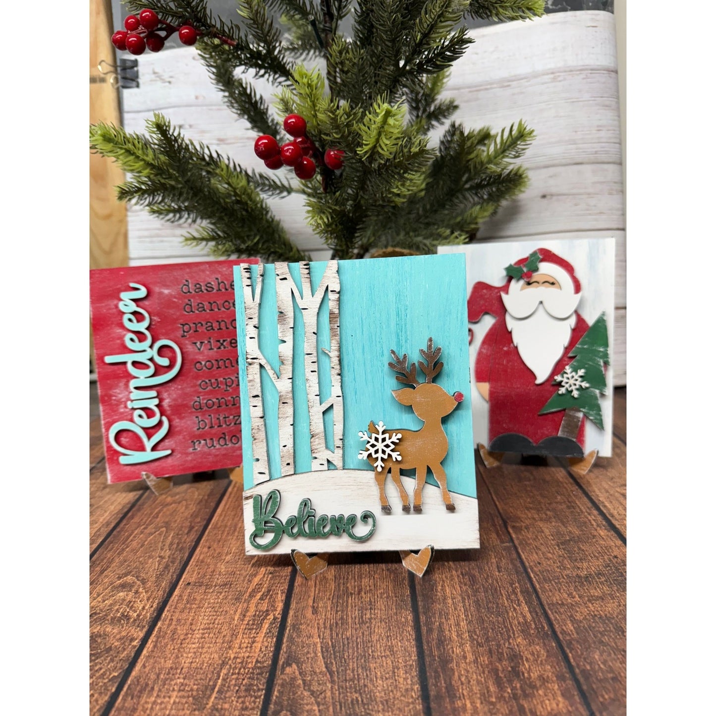 Reindeer Trio Sign - Set