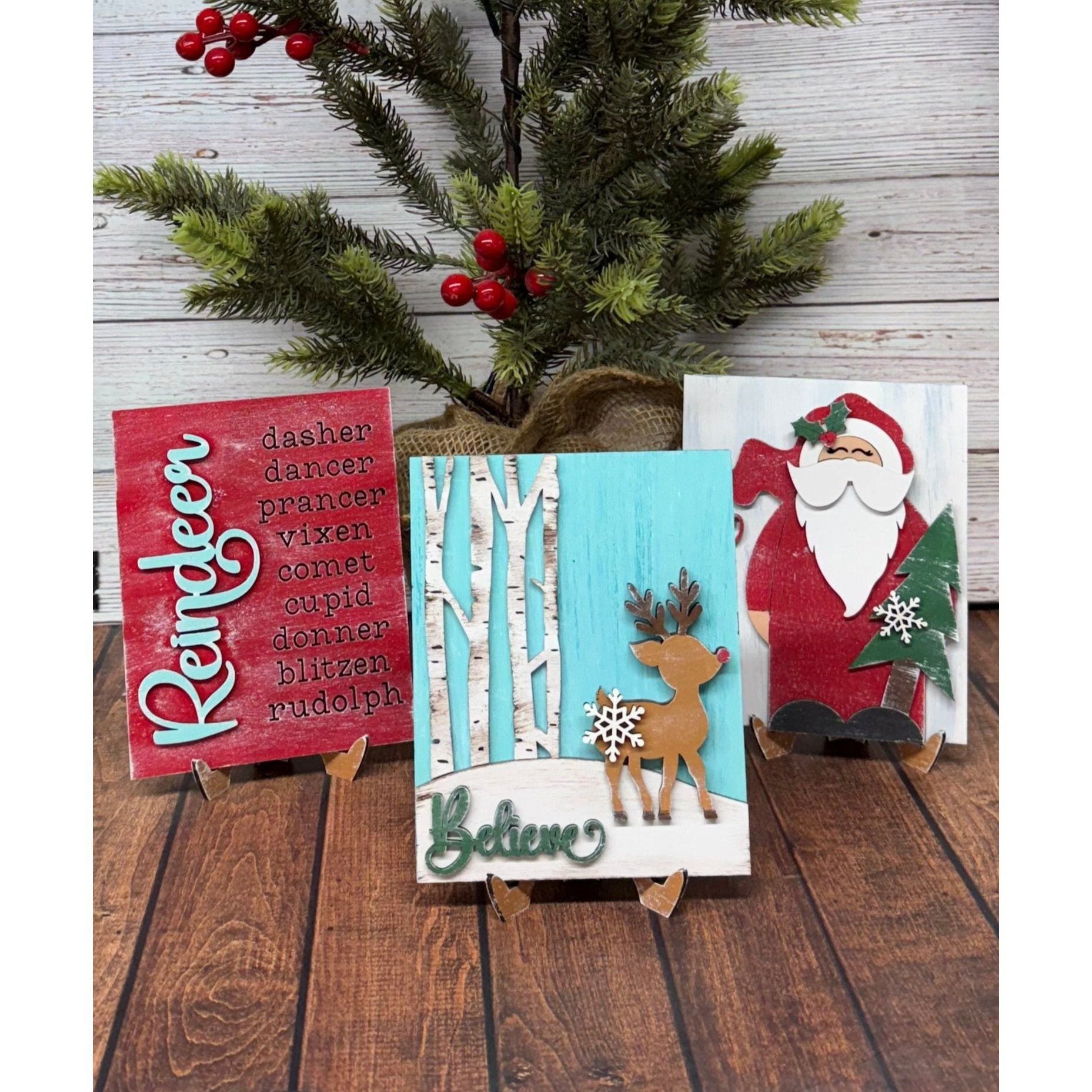 Reindeer Trio Sign - Set