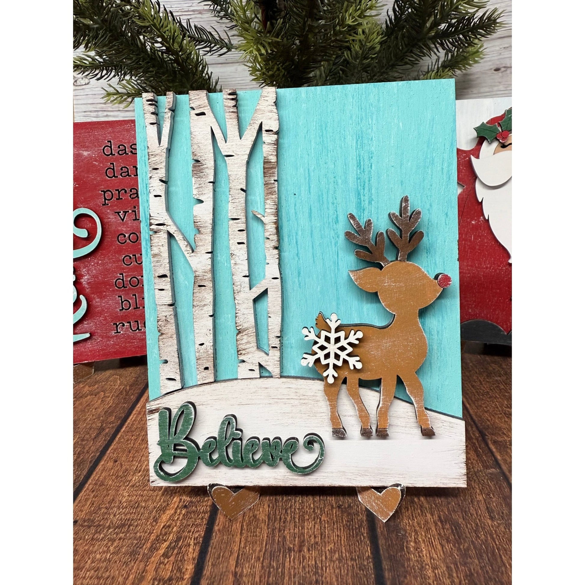 Reindeer Trio Sign - Set