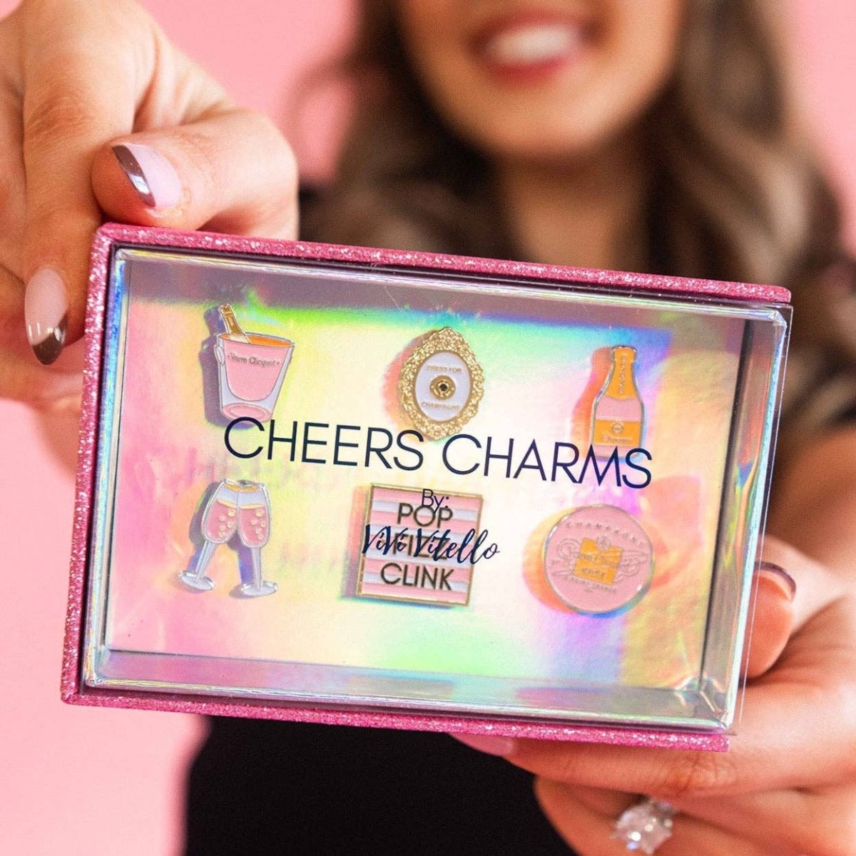 Rendez-Veuve Cheers Charms, Set of 6 - Nifty Decor & More