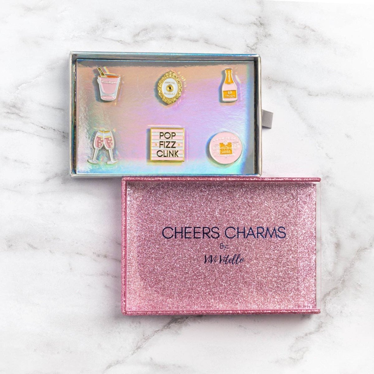 Rendez-Veuve Cheers Charms, Set of 6 - Nifty Decor & More