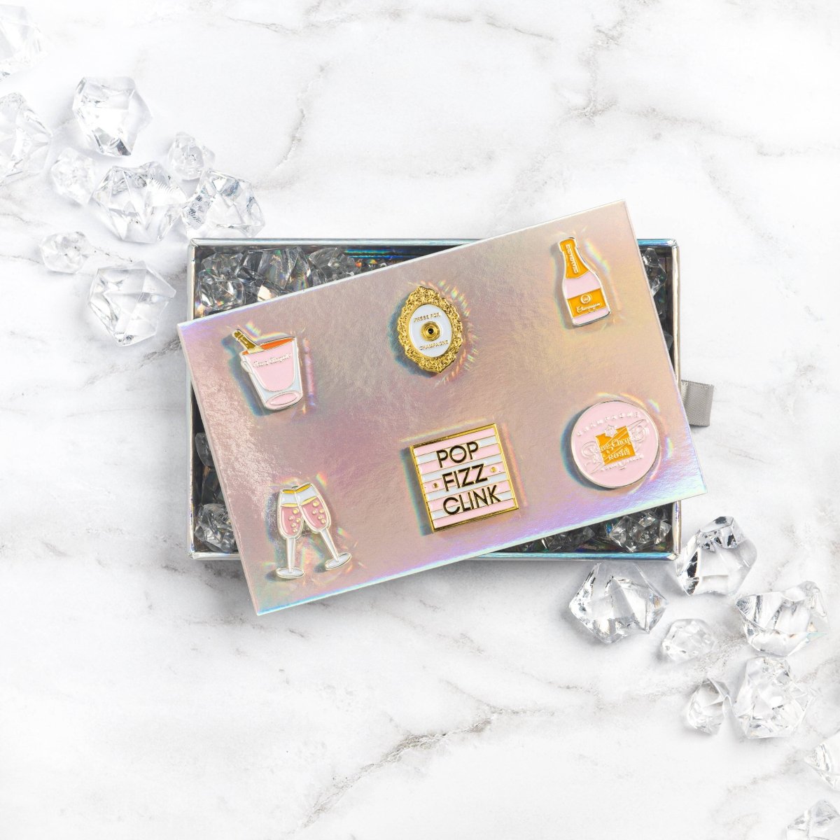 Rendez-Veuve Cheers Charms, Set of 6 - Nifty Decor & More