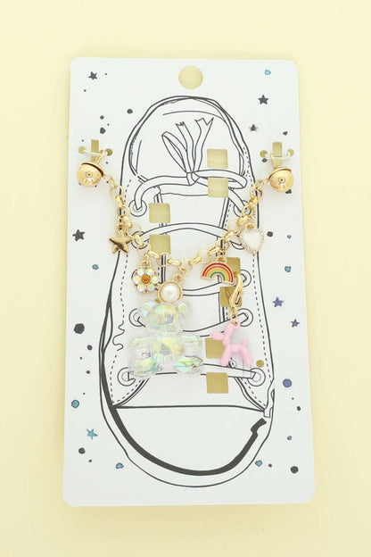 Rhinestone & Pearl Embellished Shoe Chain and Charm Set - Nifty Decor & More