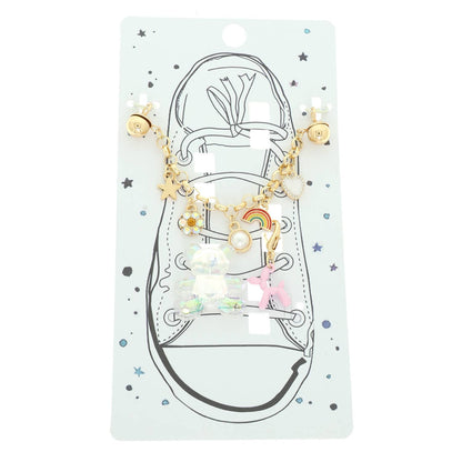 Rhinestone & Pearl Embellished Shoe Chain and Charm Set