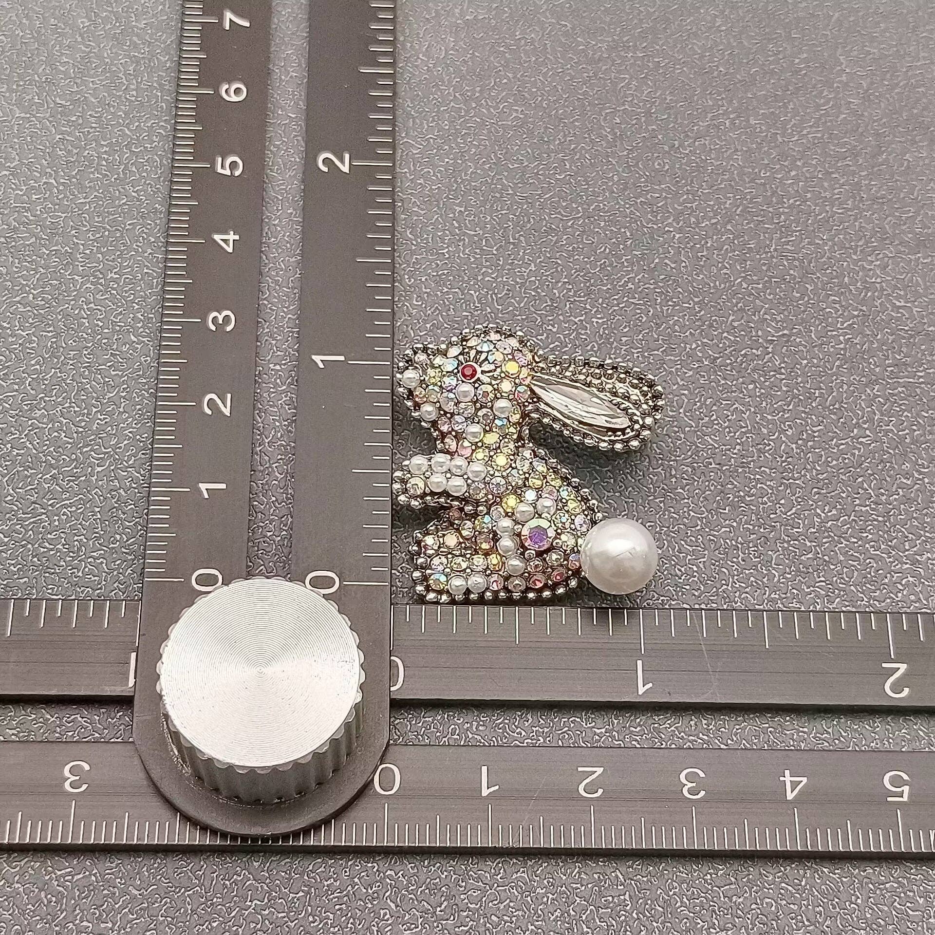 Rhinestone Rabbit Brooch - Nifty Decor & More