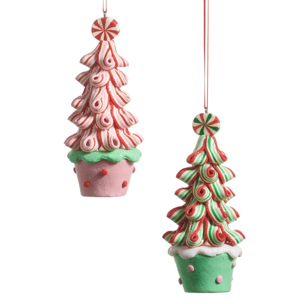 Ribbon Candy Tree 4.5" Ornaments by Raz Imports - Nifty Decor & More