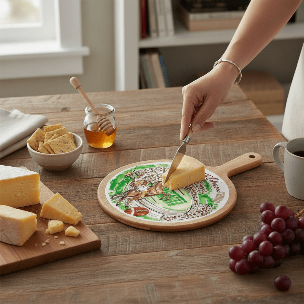 Riding Sentinel Stadium Collegiate Cheese Board - Nifty Decor & More