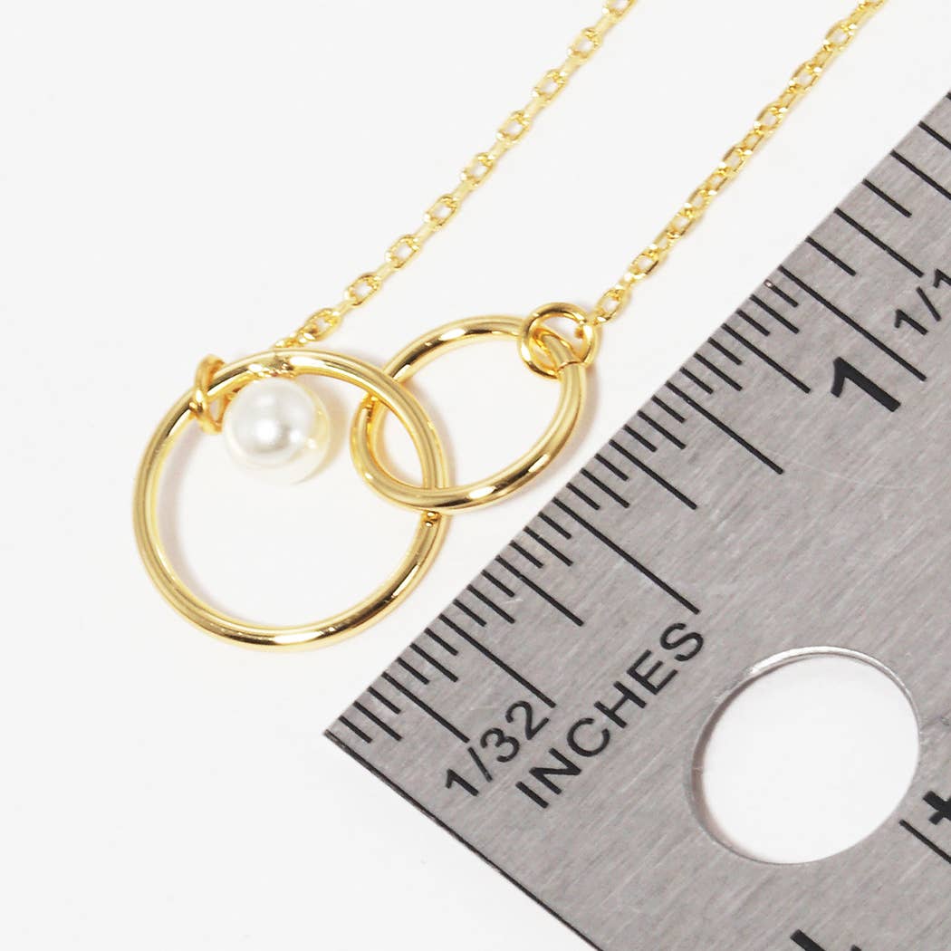 Ring Bridesmaid Necklace Gold - Dipped - Nifty Decor & More