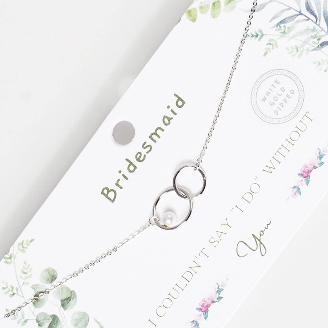 Ring Bridesmaid Necklace Gold - Dipped - Nifty Decor & More