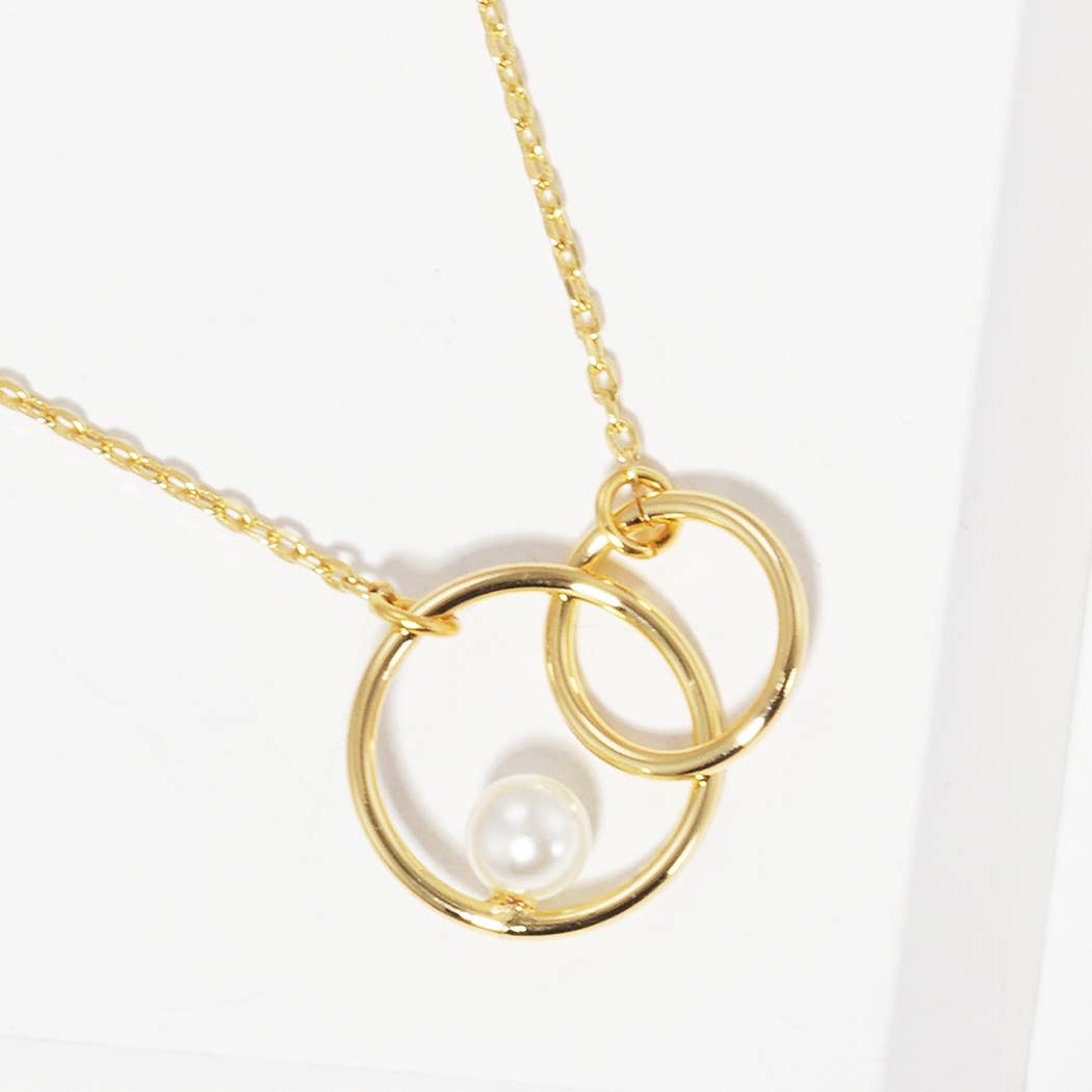Ring Bridesmaid Necklace Gold - Dipped - Nifty Decor & More