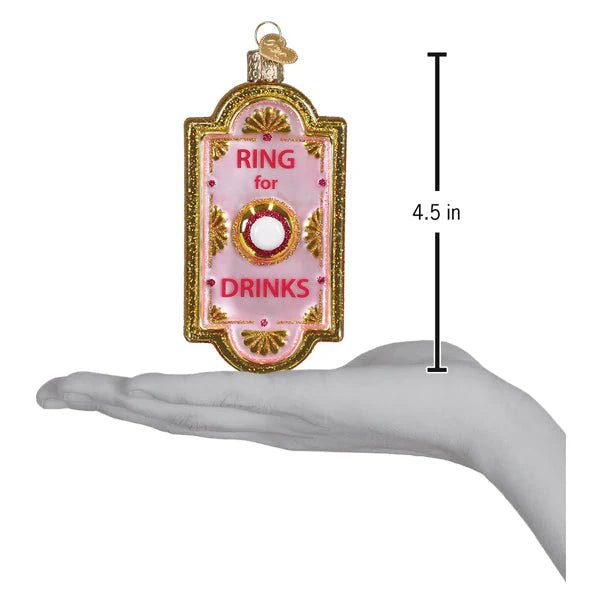 Playful Hostess Gift - Hand-Painted Glass Doorbell Christmas Ornament