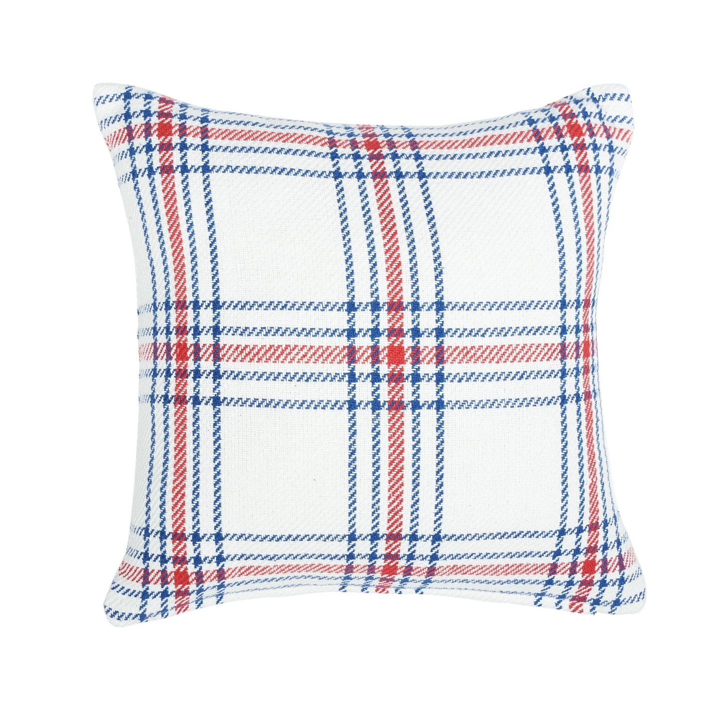 River Rock Red White & Blue Plaid Throw Pillow, Cozy Patriotic Home Decor, Perfect Accent Cushion Gift for 4th of July Lovers - Nifty Decor & More