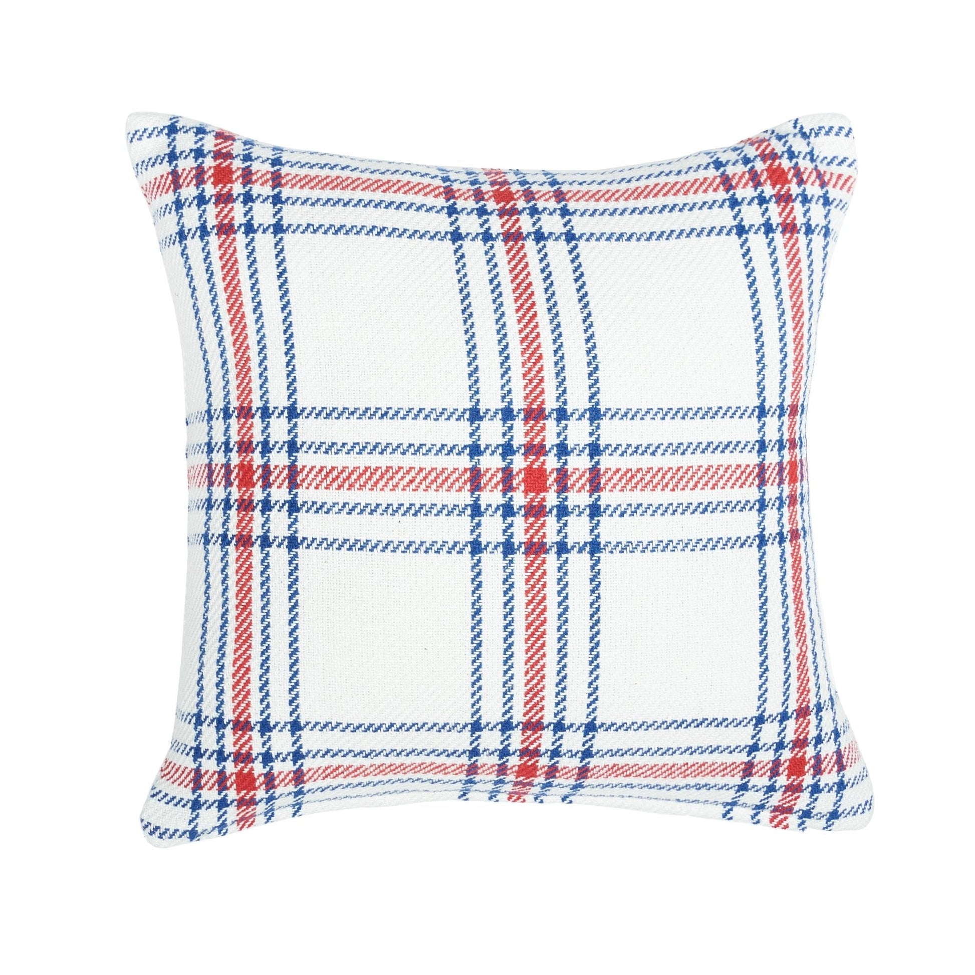 River Rock Red White & Blue Plaid Throw Pillow, Cozy Patriotic Home Decor, Perfect Accent Cushion Gift for 4th of July Lovers - Nifty Decor & More