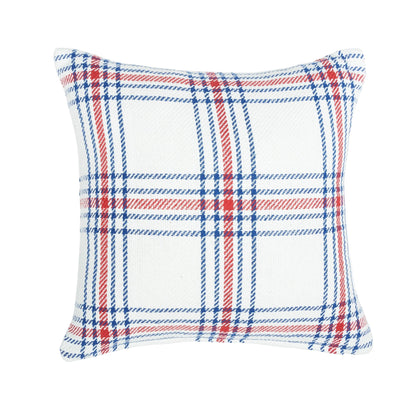 River Rock Red White & Blue Plaid Throw Pillow, Cozy Patriotic Home Decor, Perfect Accent Cushion Gift for 4th of July Lovers - Nifty Decor & More