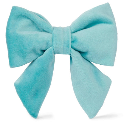 Robin's Egg Velvet Spring Lady Dog Bow - Nifty Decor & More