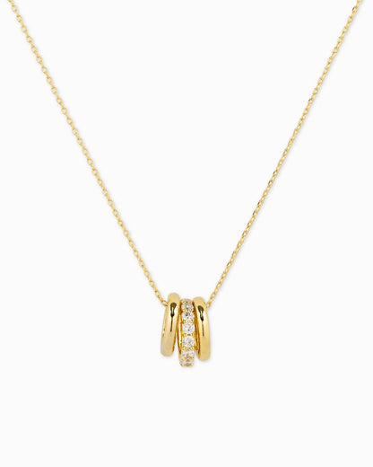 Rondelle Charm Pendant Necklace CZ - Nifty Decor & More
