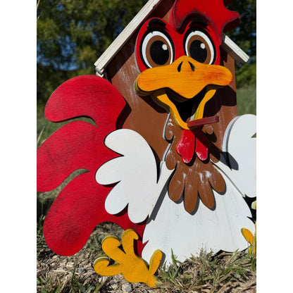 Rooster Birdhouse Farmhouse