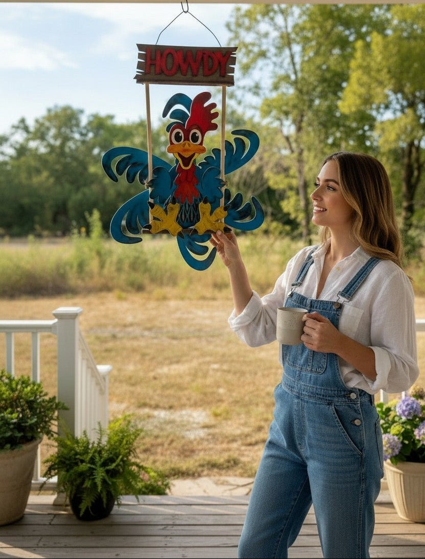Rooster Windspinner - Nifty Decor & More