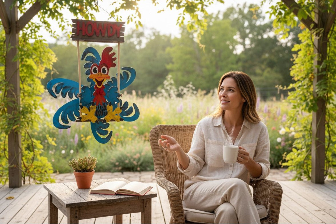 Rooster Windspinner - Nifty Decor & More