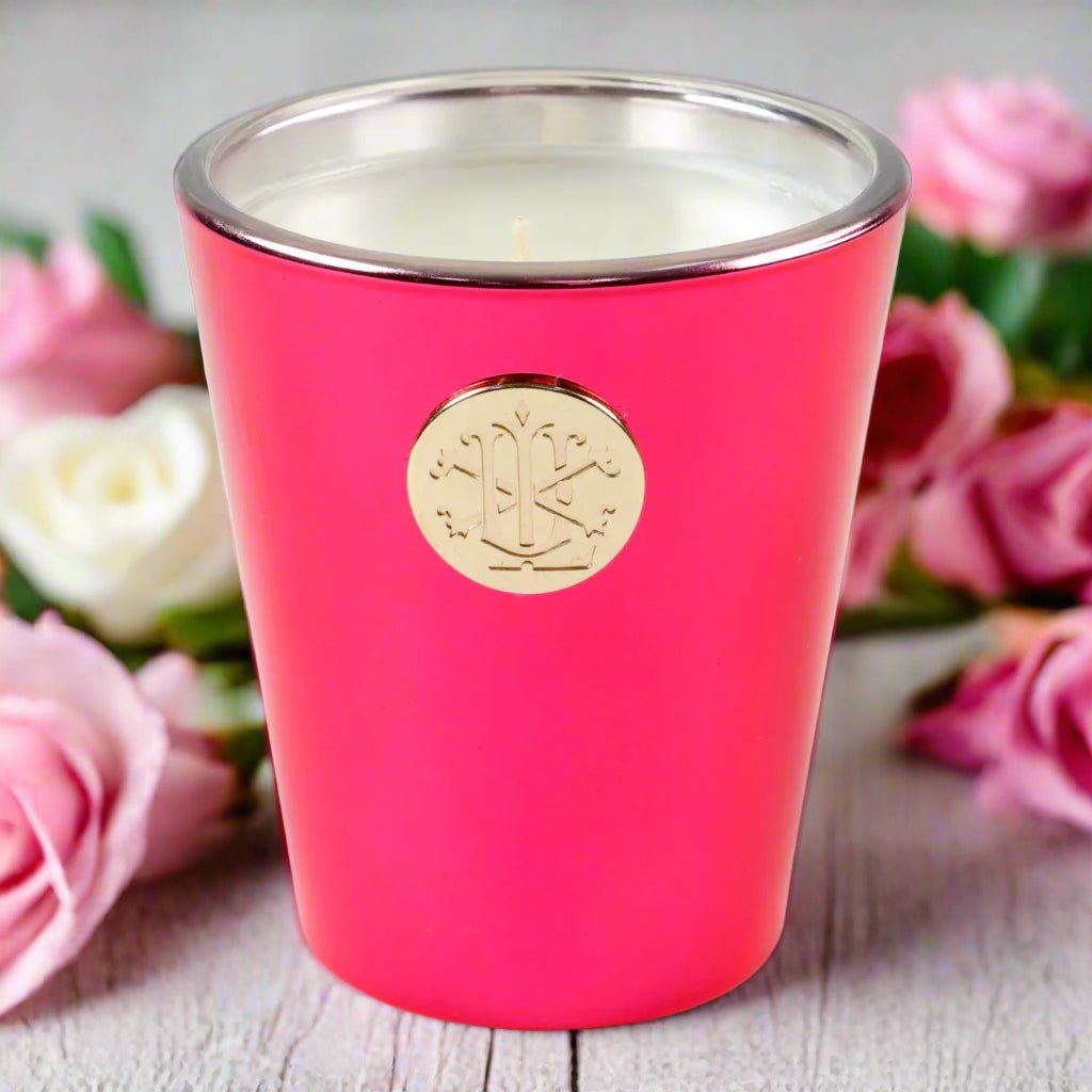 Rose XOXO 8oz Luxury Designer Box Candle - Rose & Bergamot Fragrance by LUX - Nifty Decor & More