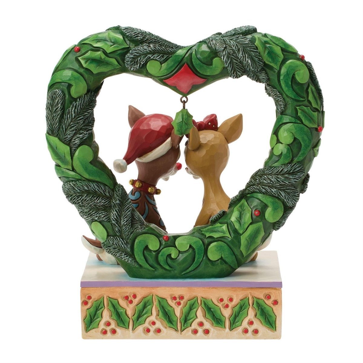 Rudolph &Clarice Heart Wreathe - Nifty Decor & More