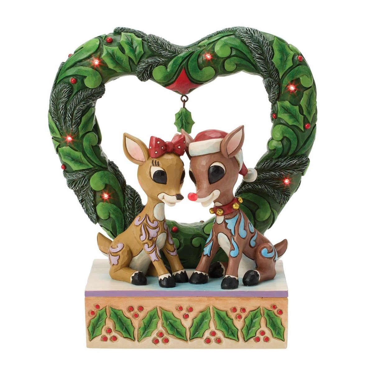 Rudolph &Clarice Heart Wreathe - Nifty Decor & More