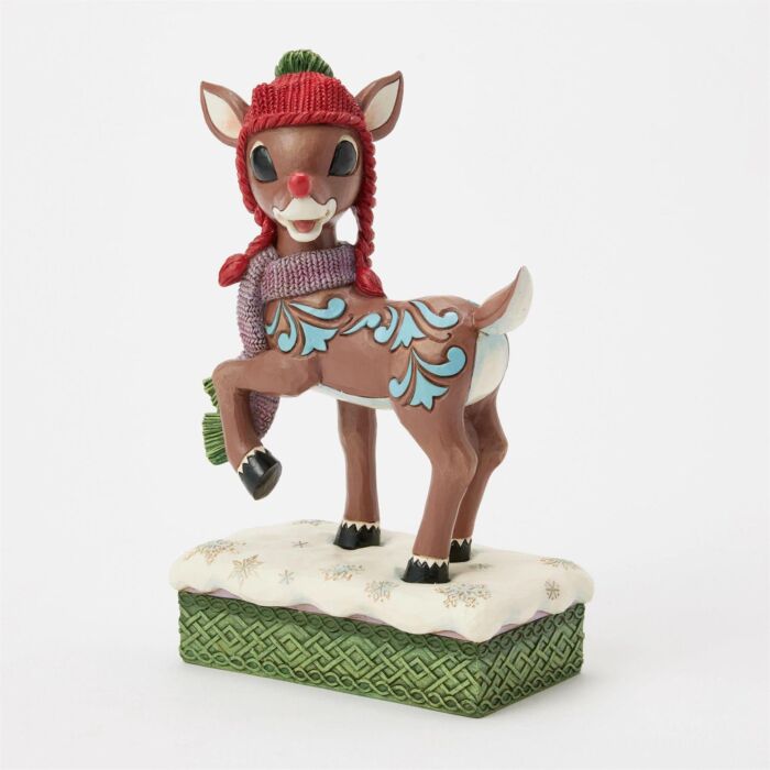 Rudolph w/ Knit Hat - Nifty Decor & More