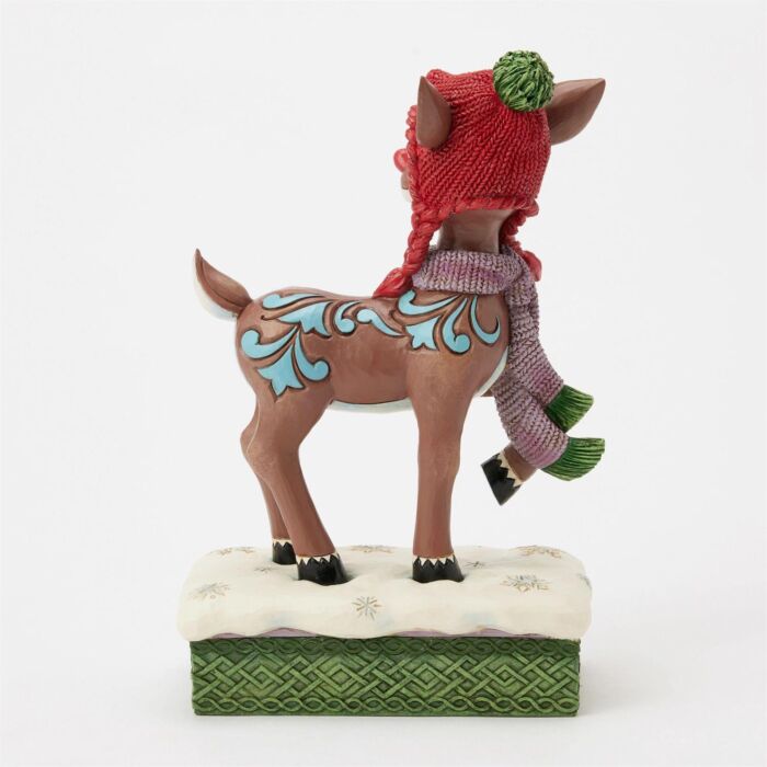 Rudolph w/ Knit Hat - Nifty Decor & More