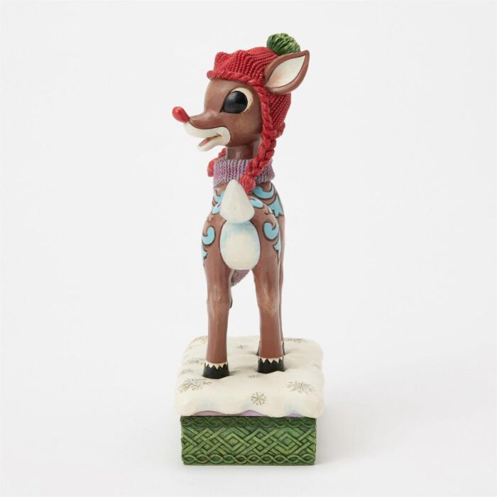 Rudolph w/ Knit Hat - Nifty Decor & More