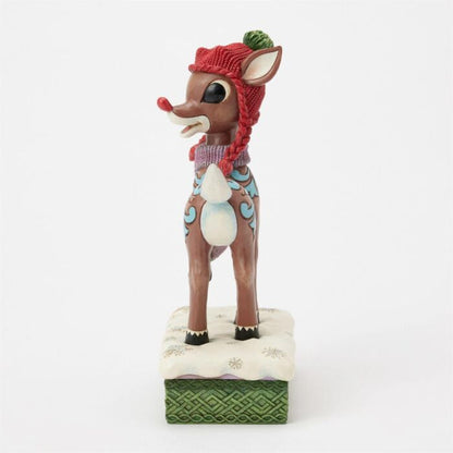 Rudolph w/ Knit Hat - Nifty Decor & More